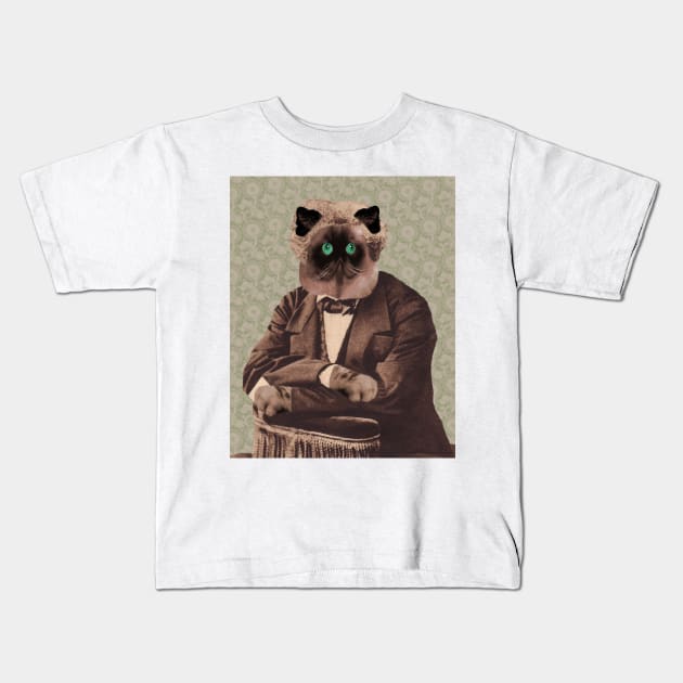 Alexander Dumas as Persian Tabby Cat Kids T-Shirt by Loveday101